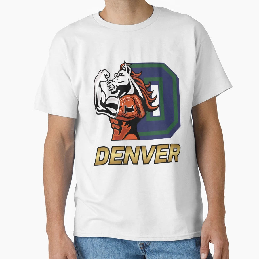 Denverr Broncos Football Team T-Shirt - Graphic Print for Adults - T-Shirt, Sweatshirt, Hoodie