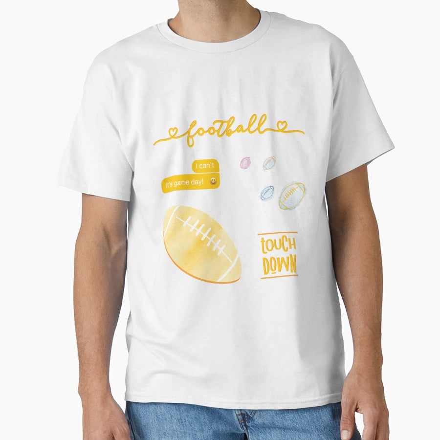 Yellow Watercolor Football Pack T-Shirt - Graphic Print for Adults - T-Shirt, Sweatshirt, Hoodie