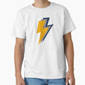 Yellow Grey And Blue Lightning Bolts T-Shirt - Aesthetic Graphic for Adults - T-Shirt, Sweatshirt, Hoodie
