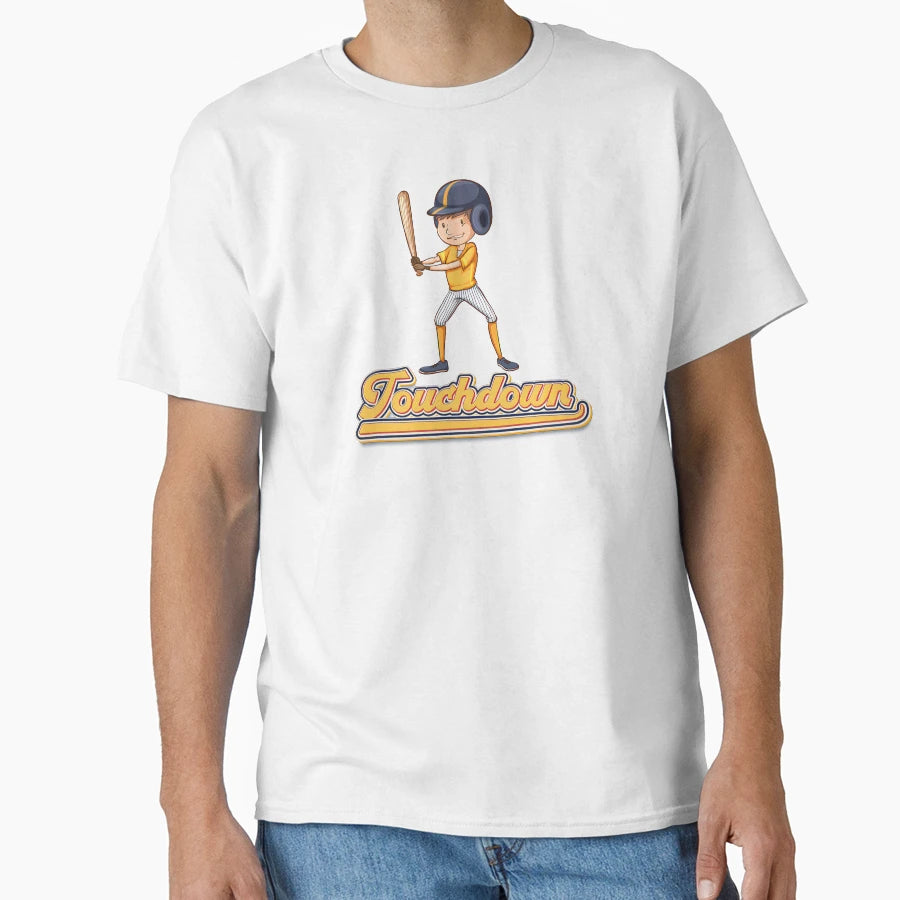 Baseball Player Touchdown T-Shirt - Fun Novelty Design for Adults - T-Shirt, Sweatshirt, Hoodie