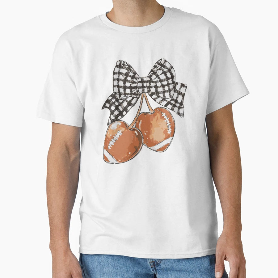 Football Checkered Coquette Game Day T-Shirt - Graphic Print for Adults - T-Shirt, Sweatshirt, Hoodie