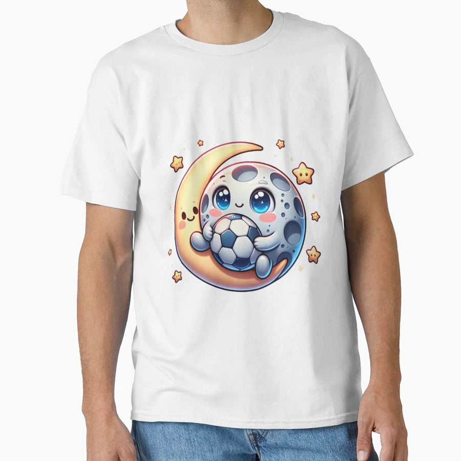 Moon And Stars Love Football T-Shirt - Streetwear Style for Adults - T-Shirt, Sweatshirt, Hoodie