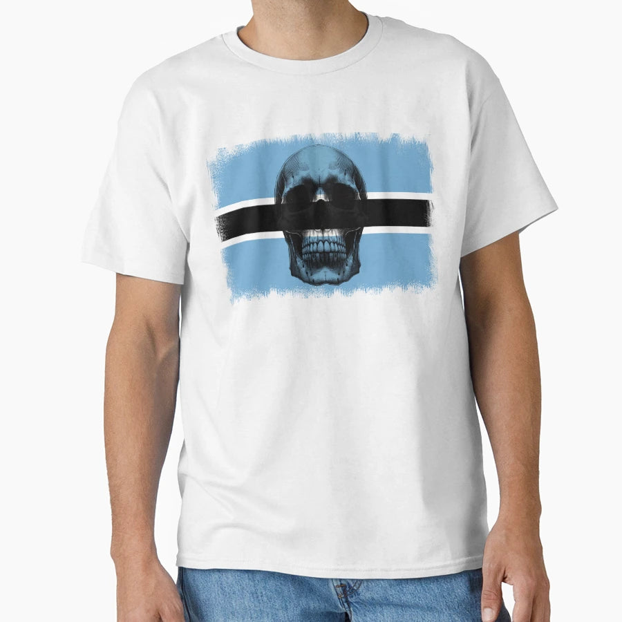 Botswana Skull Flag Nation Rareart T-Shirt - Trendy Graphic Men Women - T-Shirt, Sweatshirt, Hoodie
