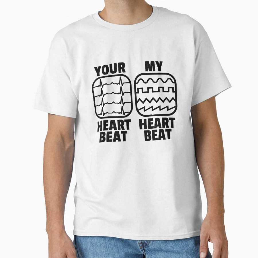 Funny Analog Synthesizer Heartbeat T-Shirt - Fun Novelty Design for Adults - T-Shirt, Sweatshirt, Hoodie