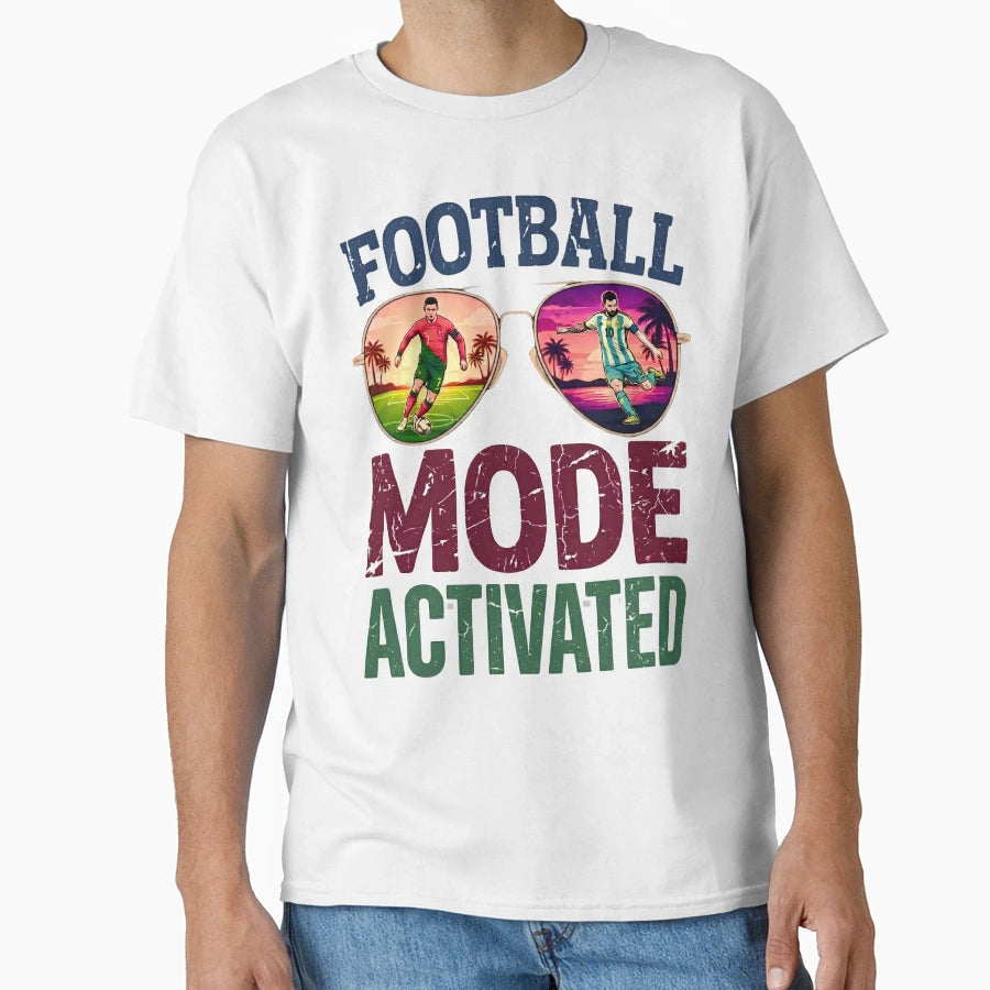 Football Mode Activated Soccer Sunset T-Shirt - Trendy Graphic Men Women - T-Shirt, Sweatshirt, Hoodie