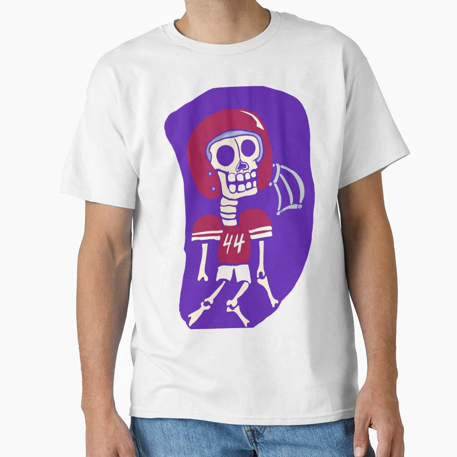 Football Team Dead Skeleton Wide T-Shirt - Minimalist Print for Adults - T-Shirt, Sweatshirt, Hoodie
