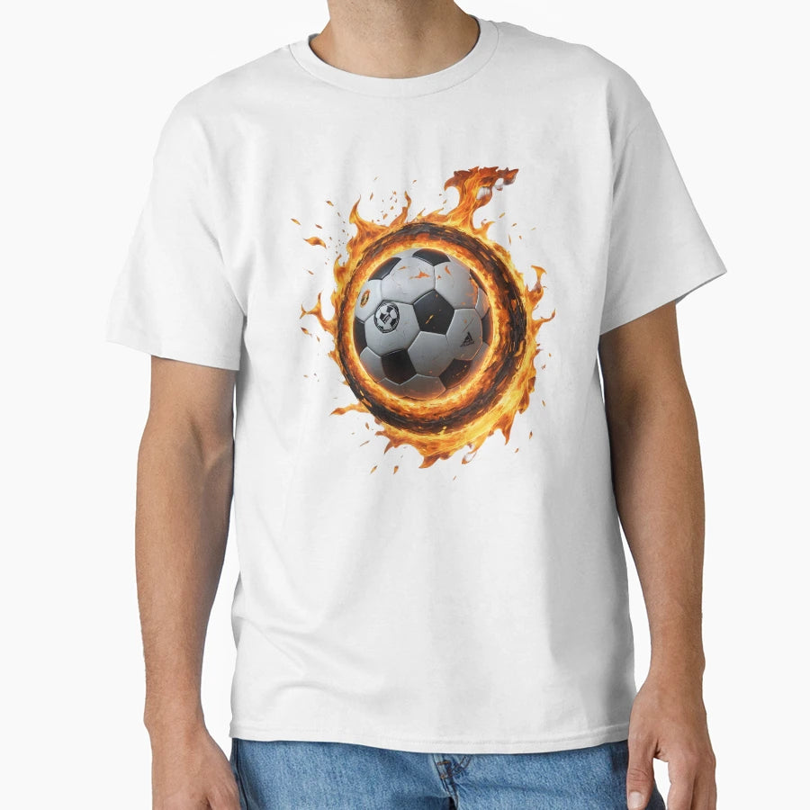 Competitive Spirit Football Ball Fire T-Shirt - Novelty Apparel Unisex - T-Shirt, Sweatshirt, Hoodie