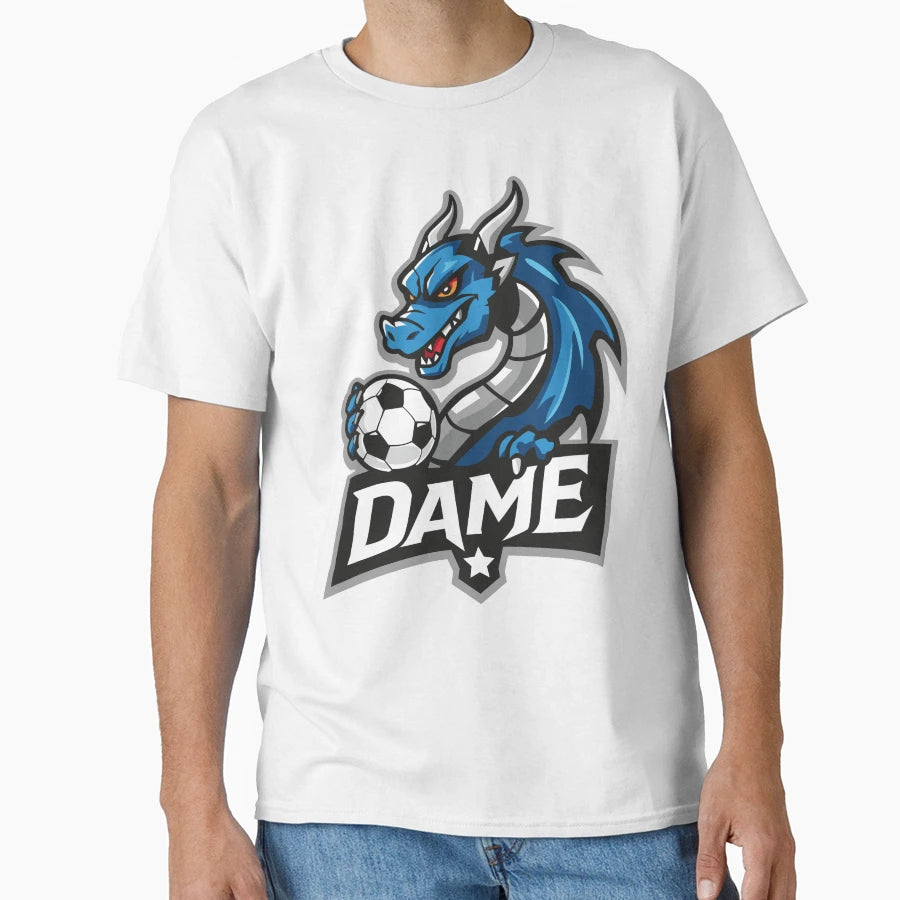 Blue Dragon Soccer Beast Fierce Football T-Shirt - Graphic Print Unisex - T-Shirt, Sweatshirt, Hoodie