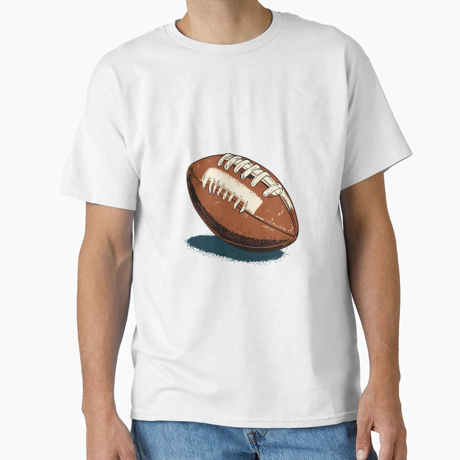 American Football Cartoon Logo T-Shirt - Aesthetic Graphic Men Women - T-Shirt, Sweatshirt, Hoodie