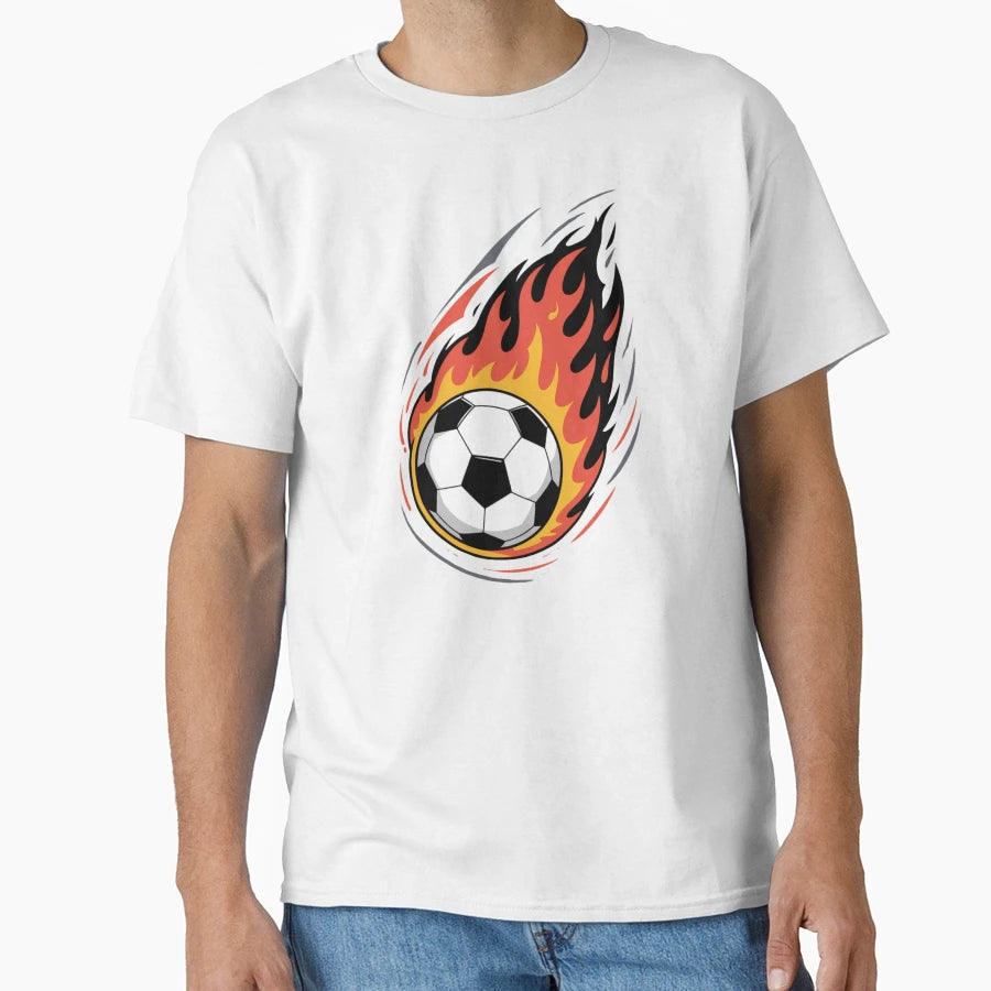 Flaming Football Energy T-Shirt - Streetwear Style Unisex - T-Shirt, Sweatshirt, Hoodie