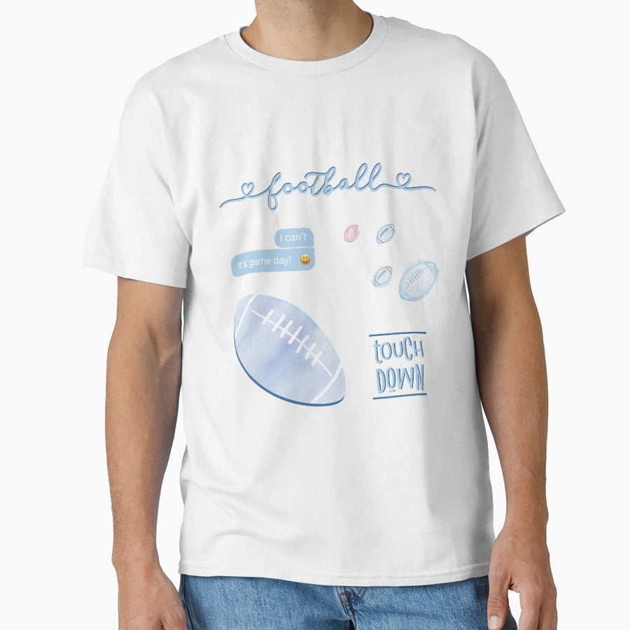 Light Blue Watercolor Football Pack T-Shirt - Trendy Graphic Unisex - T-Shirt, Sweatshirt, Hoodie