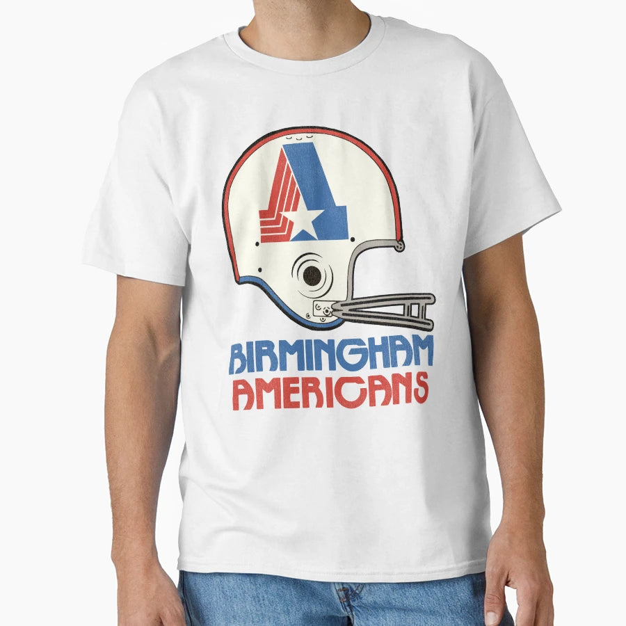 Birmingham Americans Football Team Helmet T-Shirt - Novelty Apparel Unisex - T-Shirt, Sweatshirt, Hoodie
