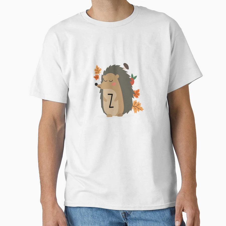 Letter Z Hedgehog T-Shirt - Aesthetic Graphic Unisex - T-Shirt, Sweatshirt, Hoodie