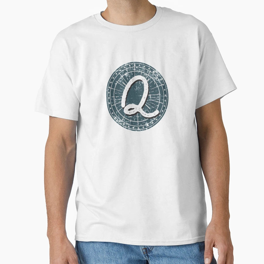 Monogram Q Sunburst Circle T-Shirt - Trendy Graphic Unisex - T-Shirt, Sweatshirt, Hoodie
