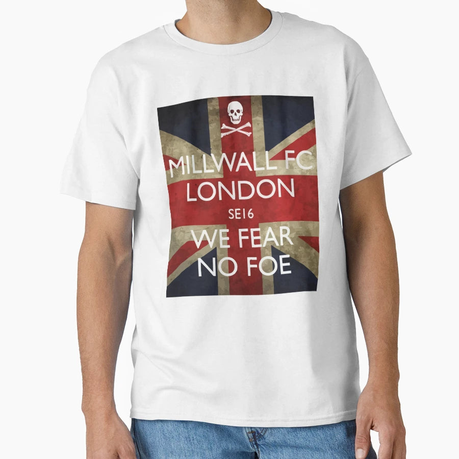 Millwall Union Jack We Fear No Foe T-Shirt - Minimalist Print Men Women - T-Shirt, Sweatshirt, Hoodie