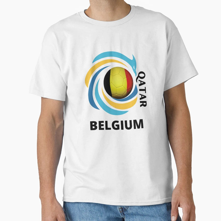 Qatar Football Soccer Team Belgium T-Shirt - Custom Art Print Men Women - T-Shirt, Sweatshirt, Hoodie