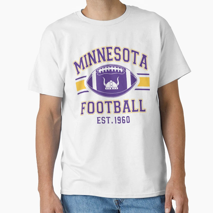 Minnesota Football Est 1960 T-Shirt - Minimalist Print for Adults - T-Shirt, Sweatshirt, Hoodie