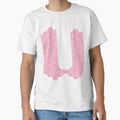 Bubblegum Designed Letter U T-Shirt - Custom Art Print Men Women - T-Shirt, Sweatshirt, Hoodie