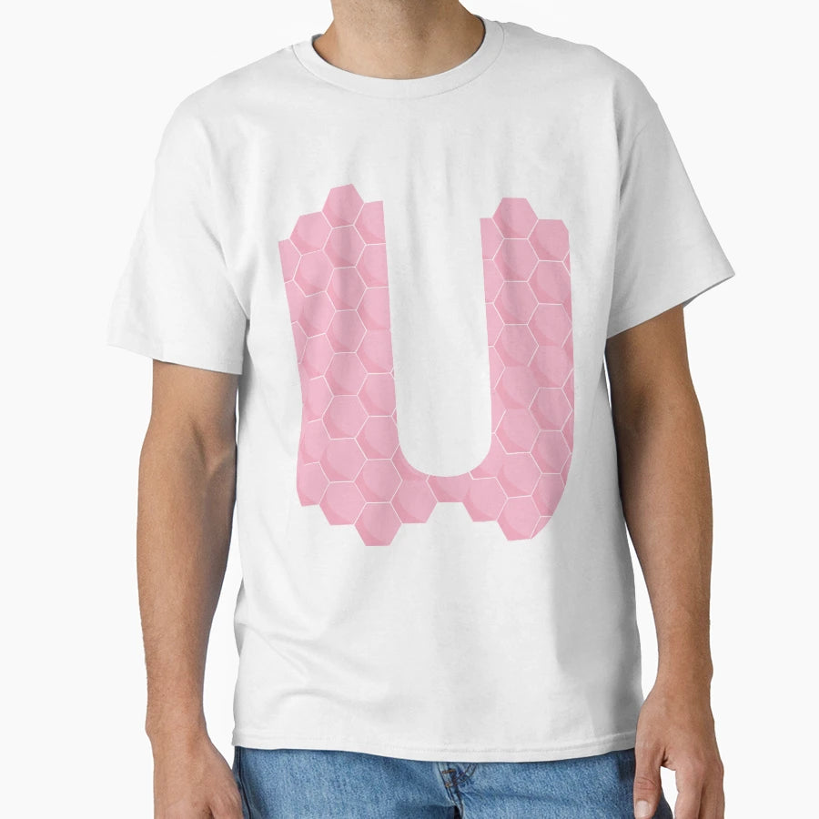 Bubblegum Designed Letter U T-Shirt - Custom Art Print Men Women - T-Shirt, Sweatshirt, Hoodie