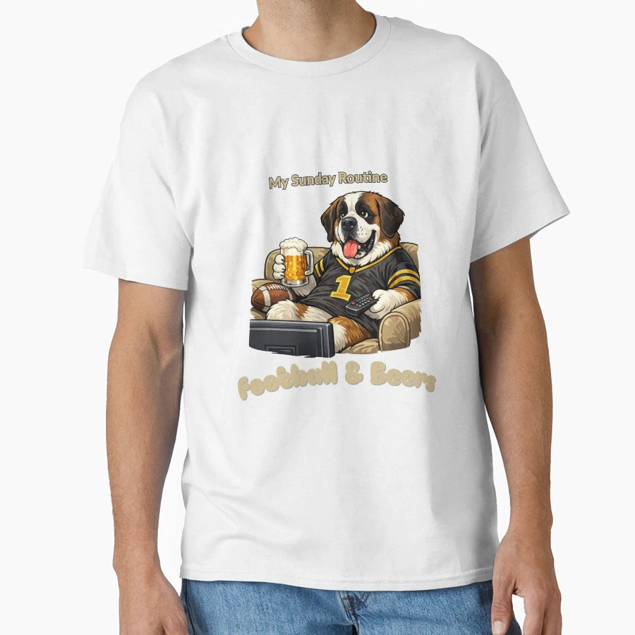 New Orleans Saints Sunday Football Beers T-Shirt - Trendy Graphic Unisex - T-Shirt, Sweatshirt, Hoodie