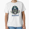 Seattle Football Helmet Sugar Skull T-Shirt - Novelty Apparel for Adults - T-Shirt, Sweatshirt, Hoodie