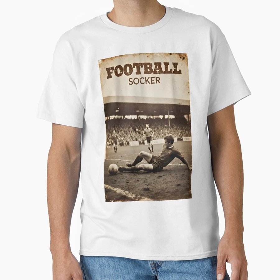 Football Soccer Action Shot T-Shirt - Graphic Print for Adults - T-Shirt, Sweatshirt, Hoodie