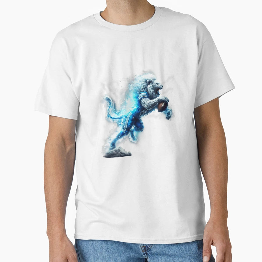Lions American Football Lightning T-Shirt - Custom Art Print Men Women - T-Shirt, Sweatshirt, Hoodie