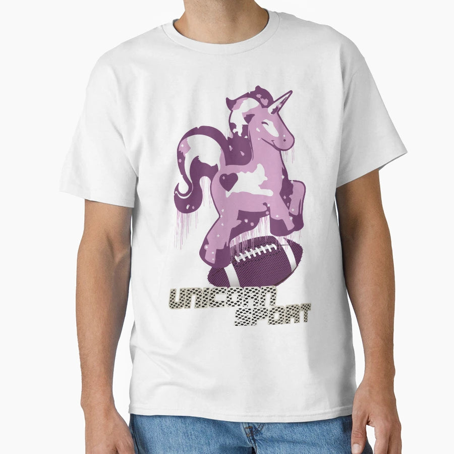 Unicorn Sport Football T-Shirt - Unique Graphic Men Women - T-Shirt, Sweatshirt, Hoodie