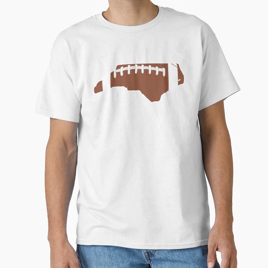 Football North Carolina Fun Football T-Shirt - Minimalist Print for Adults - T-Shirt, Sweatshirt, Hoodie