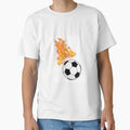 Soccer Ball Flames T-Shirt - Streetwear Style Unisex - T-Shirt, Sweatshirt, Hoodie