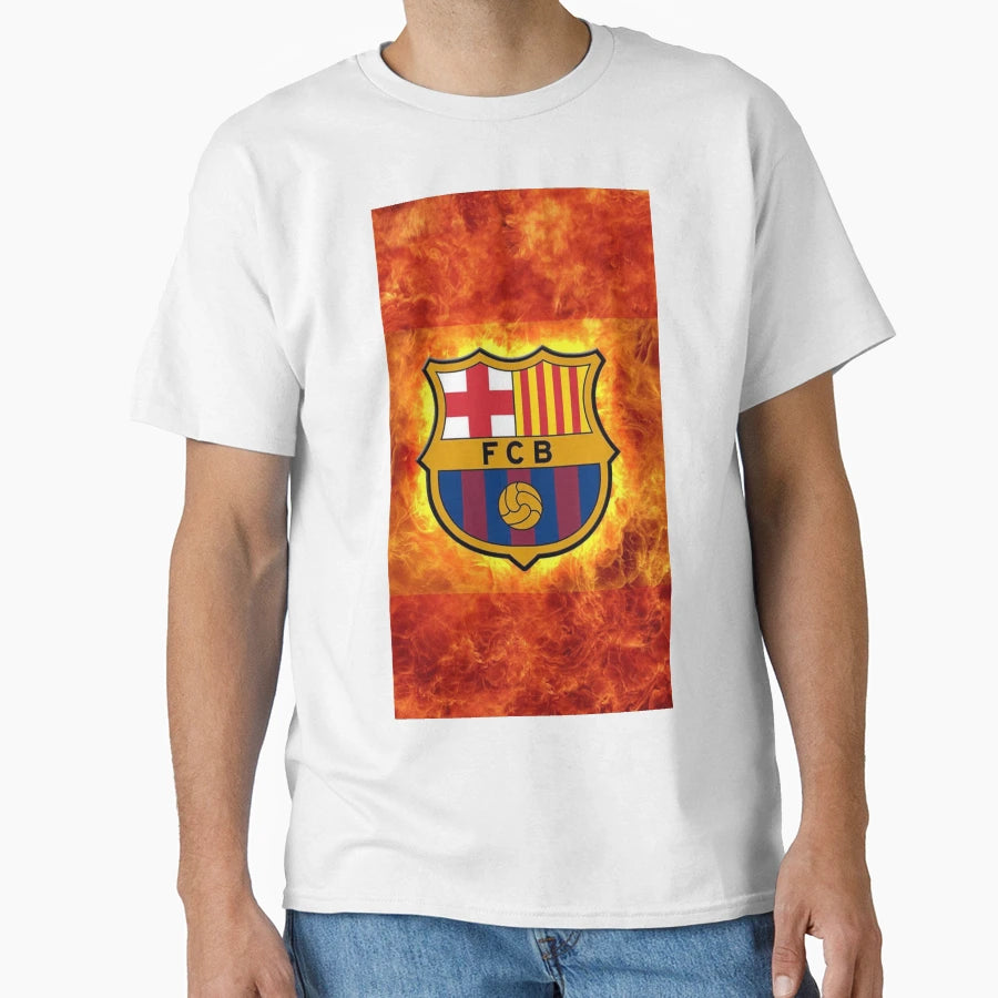 Barcelona Fire T-Shirt - Unique Graphic for Adults - T-Shirt, Sweatshirt, Hoodie