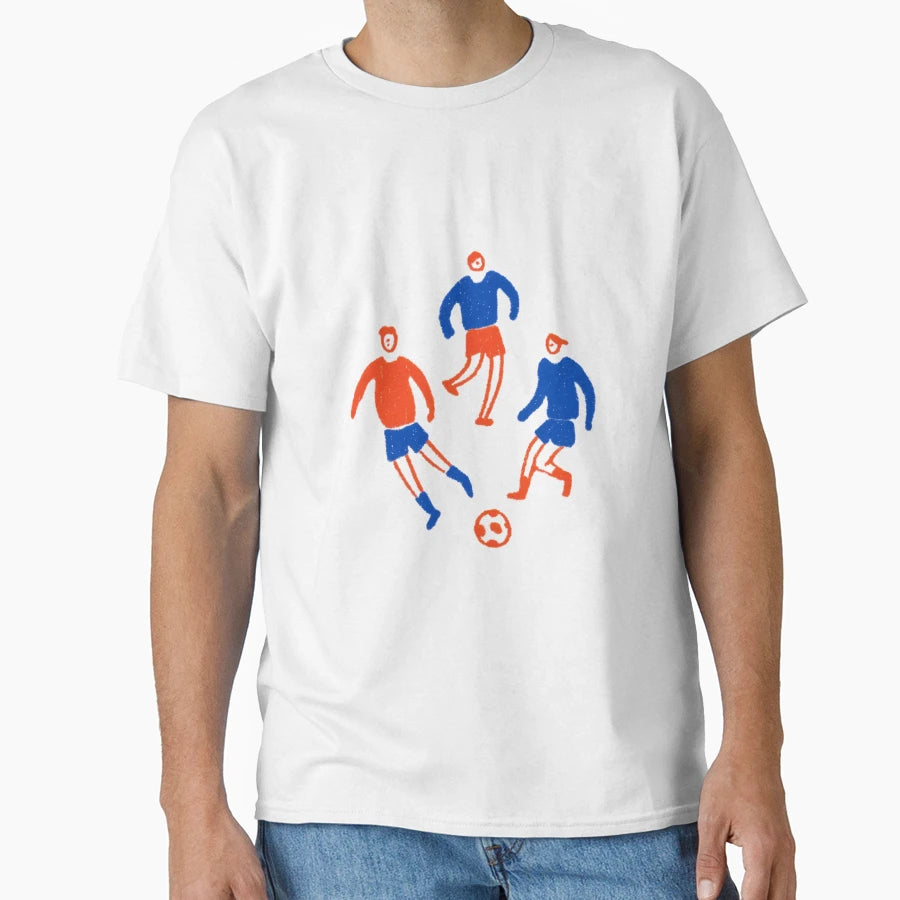 Football Playing Drawing T-Shirt - Trendy Graphic Men Women - T-Shirt, Sweatshirt, Hoodie
