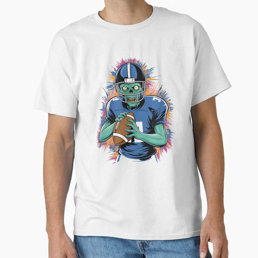 Football Zombie Player Funny T-Shirt - Casual Everyday Wear for Adults - T-Shirt, Sweatshirt, Hoodie