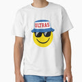 Ultras Smiley Face Blue T-Shirt - Fun Novelty Design Men Women - T-Shirt, Sweatshirt, Hoodie
