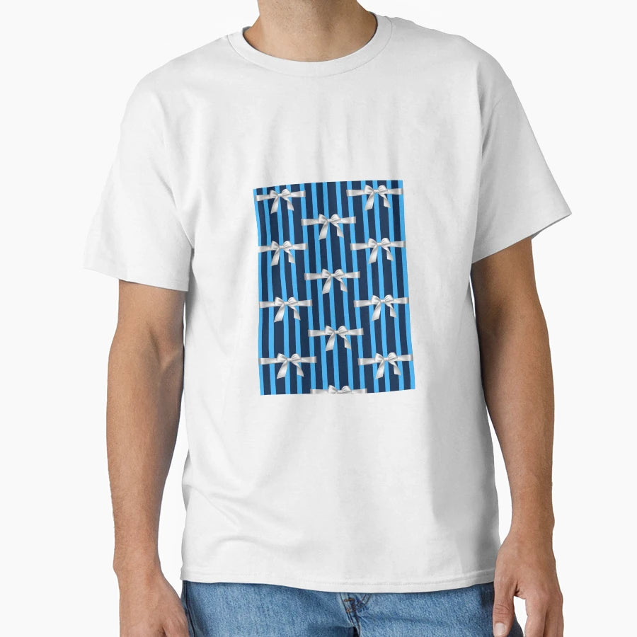 Blue Stripe Pattern T-Shirt - Novelty Apparel Unisex - T-Shirt, Sweatshirt, Hoodie