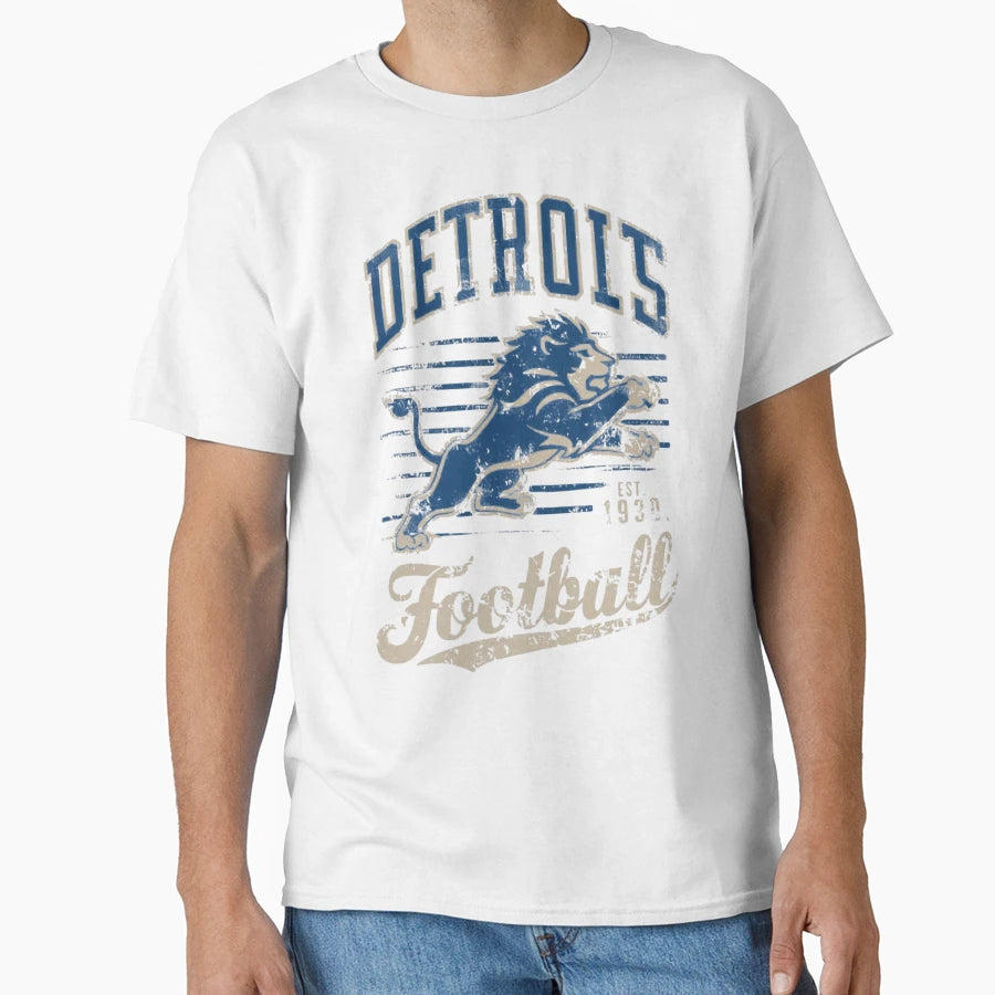 Football Detroit Lions T-Shirt - Aesthetic Graphic for Adults - T-Shirt, Sweatshirt, Hoodie
