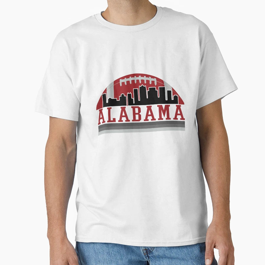 Alabama College Football Skyline T-Shirt - Unique Graphic Unisex - T-Shirt, Sweatshirt, Hoodie