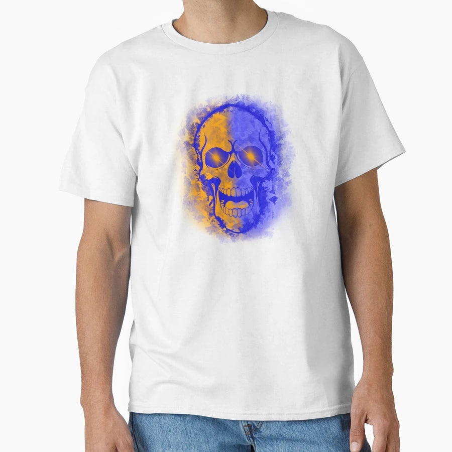 Colourful Skull T-Shirt - Aesthetic Graphic for Adults - T-Shirt, Sweatshirt, Hoodie