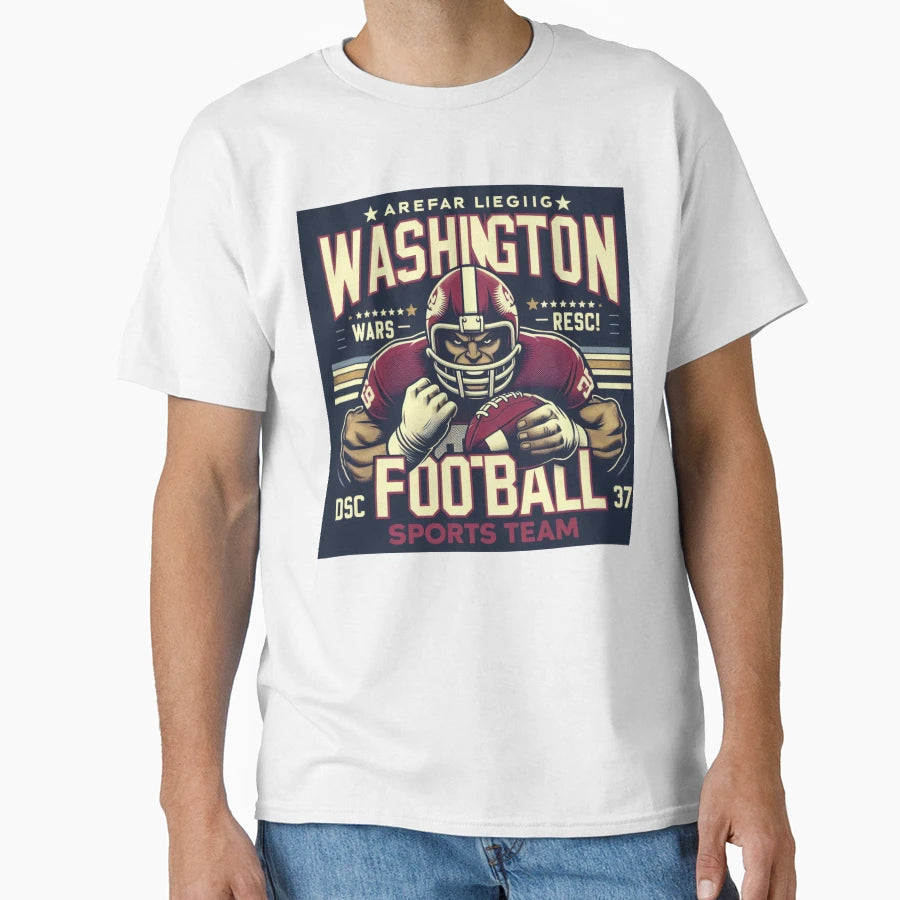 Washington Football Dc Sports Team T-Shirt - Novelty Apparel for Adults - T-Shirt, Sweatshirt, Hoodie