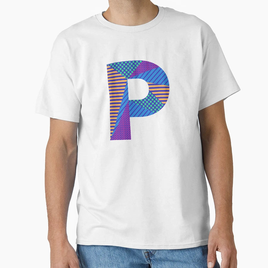 Alphabet Letter P Screen T-Shirt - Casual Everyday Wear Unisex - T-Shirt, Sweatshirt, Hoodie