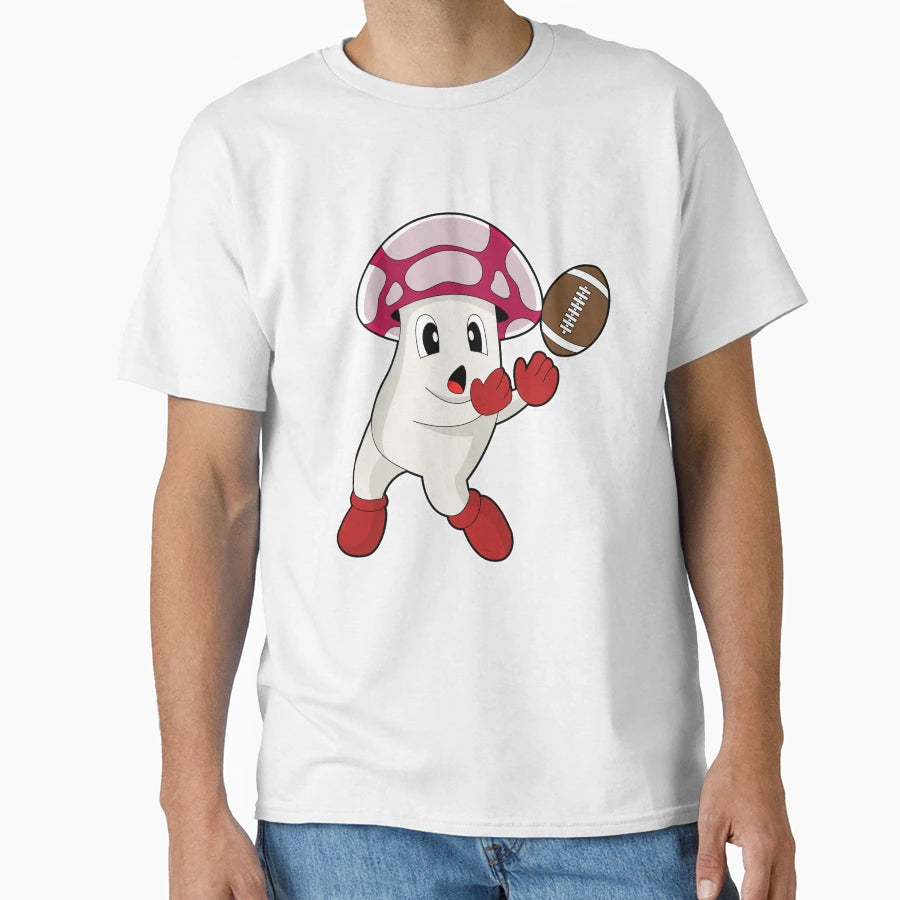 Mushroom American Football Sports T-Shirt - Streetwear Style for Adults - T-Shirt, Sweatshirt, Hoodie