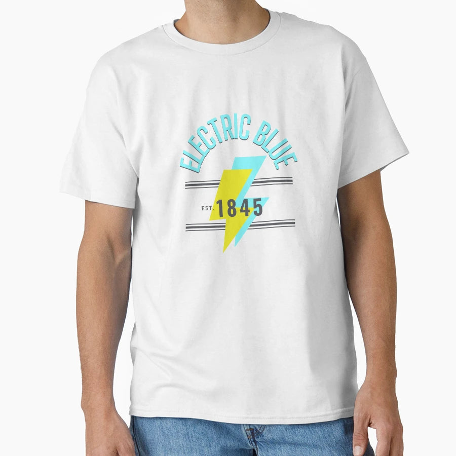Electric Blue Established 1845 T-Shirt - Minimalist Print for Adults - T-Shirt, Sweatshirt, Hoodie