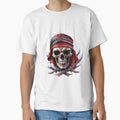Skull Red Head Bandana T-Shirt - Aesthetic Graphic Unisex - T-Shirt, Sweatshirt, Hoodie