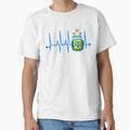 Latido Argentina Heratbeat Three T-Shirt - Casual Everyday Wear Men Women - T-Shirt, Sweatshirt, Hoodie