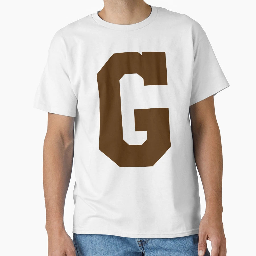 Alphabet Brown G Sports Letter G T-Shirt - Fun Novelty Design for Adults - T-Shirt, Sweatshirt, Hoodie
