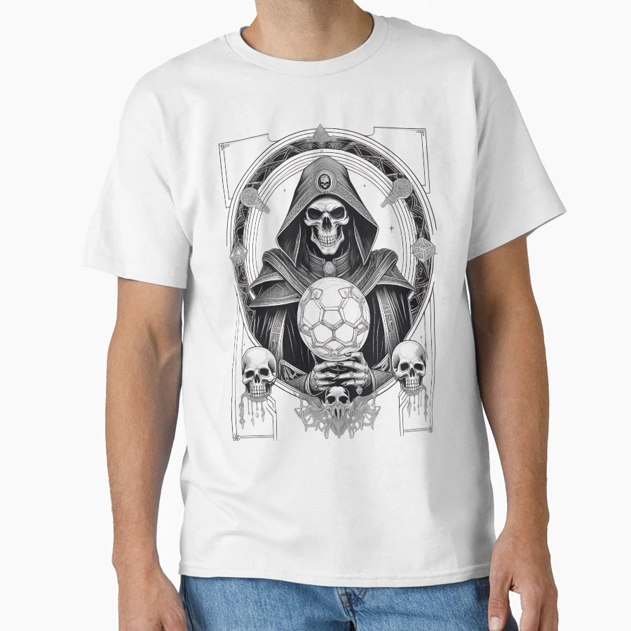 Gothic Lich Necromancer Crystal Ball T-Shirt - Trendy Graphic Men Women - T-Shirt, Sweatshirt, Hoodie