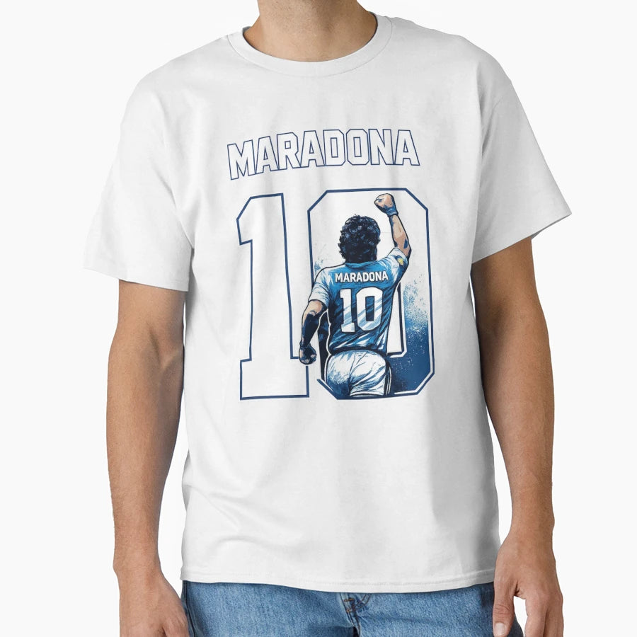 Maradona Iconic Argentina Number 10 T-Shirt - Custom Art Print for Adults - T-Shirt, Sweatshirt, Hoodie