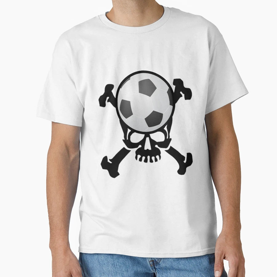 Soccer Skull T-Shirt - Aesthetic Graphic for Adults - T-Shirt, Sweatshirt, Hoodie