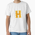 Fire Letter H Typography Flaming Alphabet T-Shirt - Graphic Print Unisex - T-Shirt, Sweatshirt, Hoodie
