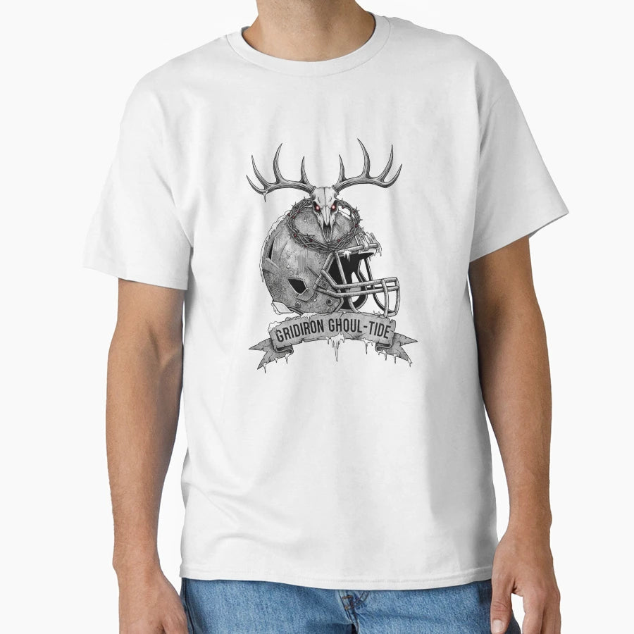 Gridiron Ghoul Tide Dark Football T-Shirt - Minimalist Print Unisex - T-Shirt, Sweatshirt, Hoodie